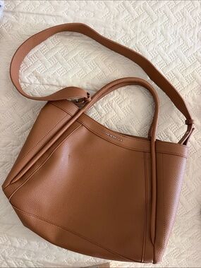 Tan Leather Tote Bag